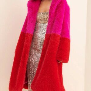Jayley Collection Luxury Faux Fur Coat